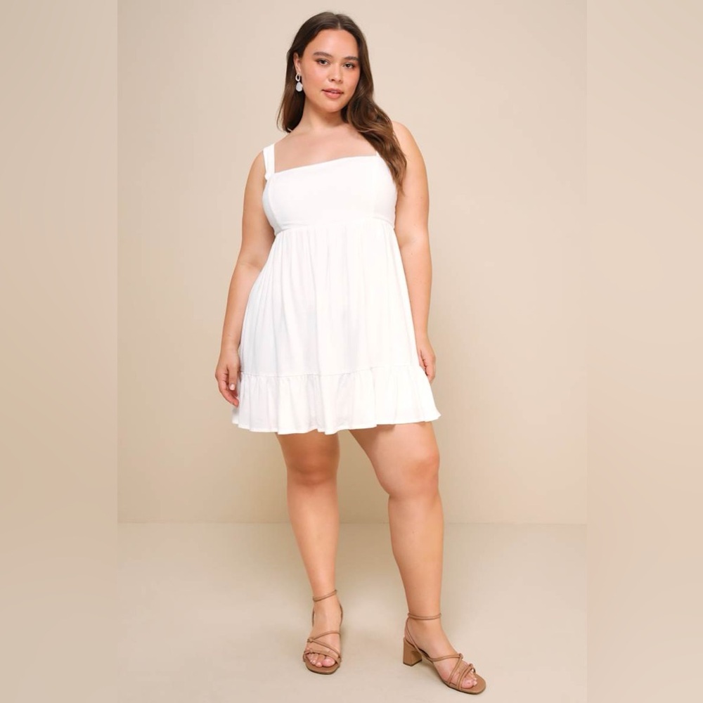 Lulu's White Mini Dress / B32 - Picture 5 of 9